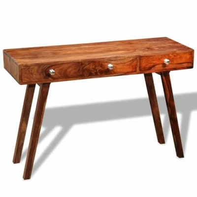 Abbildung von vidaXL Konsolentisch Flurtisch Sideboard 3 Schubladen 76 cm Massivholz Sheesham