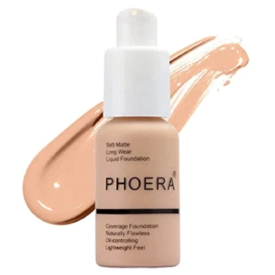 Abbildung von Glamza PHOERA Foundation Concealer Makeup, voll abdeckend, aufhellend, lang anhaltend (103 Warm Peach)