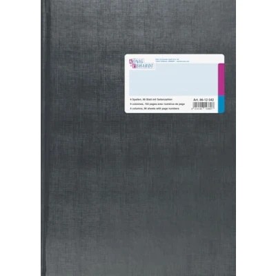 Abbildung von König &amp; Ebhardt 8612042 Geschäftsbuch / Spaltenbuch (A4, mit festem Kopf 4 Spalten, 32 Zeilen, 80g/m², 96 Blatt Fadenheftung, Seitenzahl)
