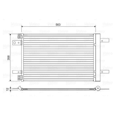 Abbildung von VALEO 822550 Klimakondensator mit Trockner Aluminium 358 PEUGEOT: 308 SW 2, II Schrägheck, 508 II, CITROËN: Jumpy III Kastenwagen, C4 Picasso 2