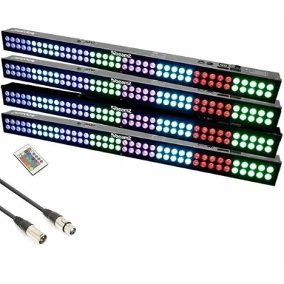 Abbildung von BeamZ LED BAR Set mit 4x LCB803 RGB und 3 DMX Kabeln