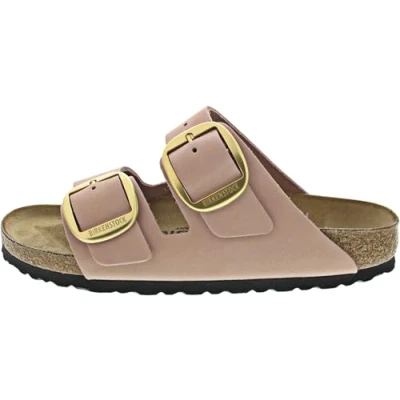 Abbildung von Birkenstock Arizona Pantolette flach, Damen, Größe: 37, Rosa Schuhe