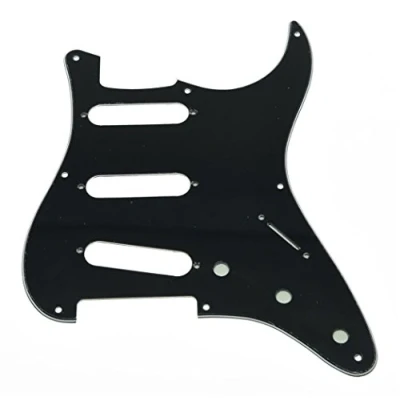 Abbildung von KAISH Northwest Guitars Schlagbrett für Strat / Stratocaster (8 Löcher, amerikanischer Vintage Stil, 3 lagig) Schwarz