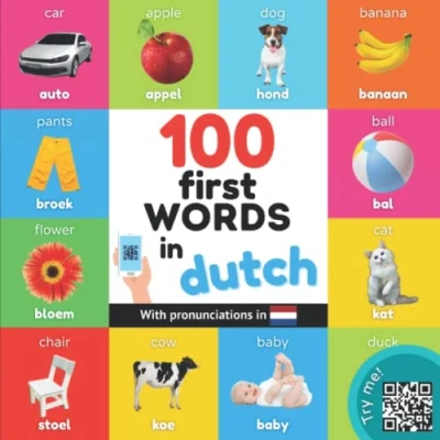 Abbildung von 100 first words in dutch: Bilingual picture book for kids: english / dutch with pronunciations (Learn dutch)