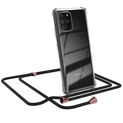 Abbildung von EAZY CASE Handykette kompatibel mit Samsung Galaxy S10 Lite Handyhülle Umhängeband, Handykordel Schutzhülle, Silikonhülle, Hülle Band, Stylische Kette für Smartphone, Clips in Rosé