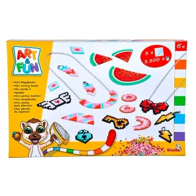Abbildung von SIMBA Kreativset Art und Fun, Mini Bügelperlen Halskette/Ohrring