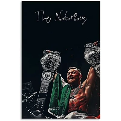 Abbildung von LBMED Leinwand Malerei Bild Conor McGregor Kunstposter für Wohnzimmerdekoration Poster Wandkunst Bilder Und Drucke 23.6&quot;x35.4&quot;(60x90cm) Kein Rahmen