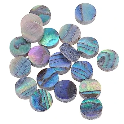 Abbildung von Musiclily Pro 6mm Natürliche Paua Abalone Shell Gitarren Griffbrett Inlay Dots (20er Set)