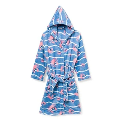 Abbildung von Playshoes Unisex Kinder Fleece Bademantel Morgenmantel, Krebs, 146/152
