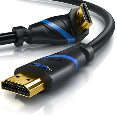 Abbildung von CSL 0,5m 50cm 8K HDMI Kabel 2.1 abgewinkelt 90 Winkelstecker Grad 8 K @ 60 Hz mit DSC 7680 x 4320 0,5Meter 2.0a 2.0b 3D UHD II Dynamic HDR 10+ eARC VRR Dolby Vision