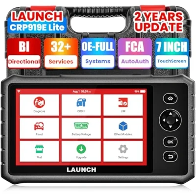 Abbildung von LAUNCH OBD2 Diagnosegerät CRP919E Lite, Vollständige Systemdiagnose KFZ Codeleser, Bidirektional Auto Scanner mit 32+ Reset, Europa 99% Automodelle, FCA Autoauth, 2 Jahren Update, 2024 Modelle