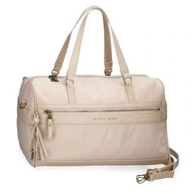 Abbildung von Pepe Jeans Joumma Bags Morgan Casual Tagesrucksack, Reisetaschen, beige und schwarz, Kunstleder für Damen, beige, Talla única, reisetack