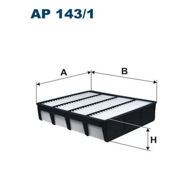 Abbildung von FILTRON AP 143/1 Luftfilter 52,5 207 244 Filtereinsatz TOYOTA: Land Cruiser Prado 120, Supra IV, 90
