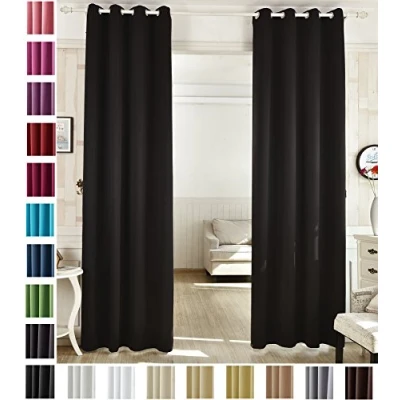 Abbildung von WOLTU Gardinen Vorhang Blickdicht mit Ösen, Leichter &amp; weicher Verdunklungsvorhang Wärmeisolierend Ösenschal 135x225 cm Anthrazit, Thermovorhang Kälteschutz für Wohnzimmer Schlafzimmer Kinderzimmer