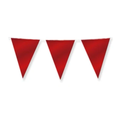 Abbildung von PD Party 7031068 Foil Bunting Vereiteln Wimpelkette, Doppelseitig, Dreieckig, Partei Dekoration Flaggen, Ruby, 1000cm Länge x 30cm Breite 0.1cm Höhe