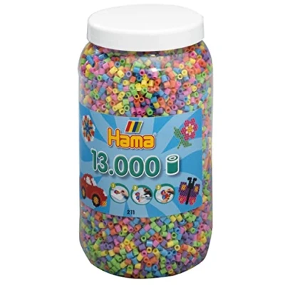 Abbildung von Hama midi perlen 13000pcs pastell mix
