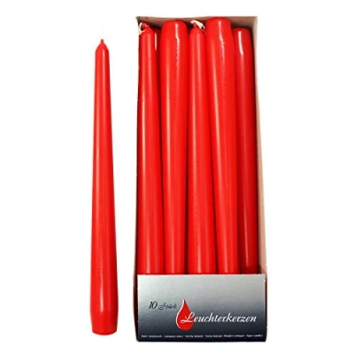 Abbildung von Ebersbacher Kerzen Spitzkerzen rot, ca. 22 x 240 mm, 10 Stück/Pack