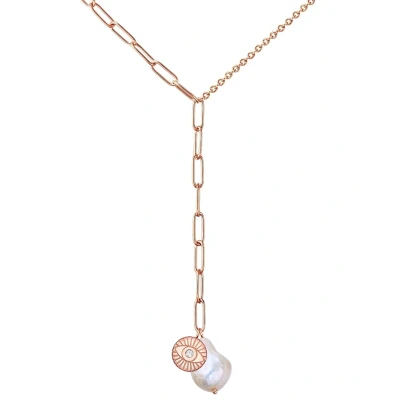 Abbildung von Valero Pearls SÜSSWASSER Zucht Halskette Rose goldcoloured, Damen, Größe: One Size, gold coloured