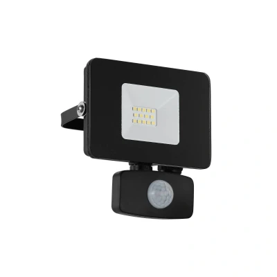 Abbildung von Eglo 97459 LED Outdoor Wandleuchte FAEDO 3 schwarz klar L:11cm H:13,5cm T:5cm Sensor IP44