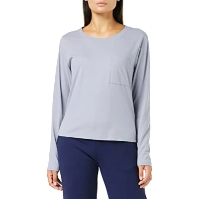 Abbildung von Triumph Damen Climate Control Top Round Neck Pyjamaoberteil, Dark Grey Melange, 38 EU