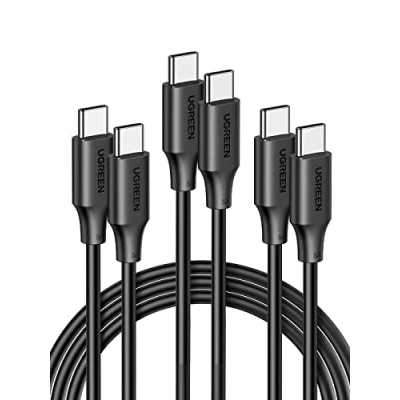Abbildung von UGREEN USB C auf Ladekabel 100W 3 Stück 5A/20V PD 3.0 PPS Pack kompatibel mit iPhone 16/15, M3 MacBook Pro/Air, iPad Pro 12.9 Galaxy S24 Ultra Pixel 9 Steam Deck usw. (2M)