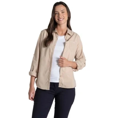 Abbildung von Craghoppers Damen Kiwi LS Shirt Hemd, Desert Sand, 08L