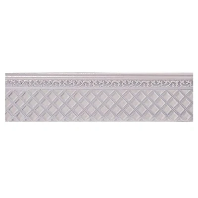 Abbildung von Euro Tische Stuckleisten Deckenleisten Kunststoff lackiert Moderne Zierleisten 145 x 7,4 1,5 cm (Silber Weiß)