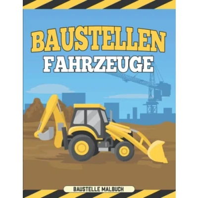 Abbildung von Baustellenfahrzeuge Malbuch Baustelle: 50 Baufahrzeuge Malvorlagen I Ausmalbilder Baustellen Ausmalbuch Baustellenfahrzeug DIN A4