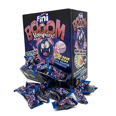 Abbildung von Fini Boom Vampire Bonbon mit Kaugummifüllung Box 200 Stück