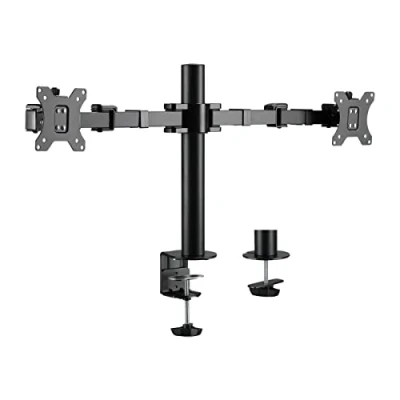 Abbildung von LogiLink BP0106 Monitorhalterung 2 Fach, 1732&quot;, Armlänge: verstellbar Schwarz