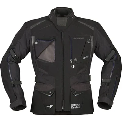 Abbildung von Modeka Talismen Motorrad Textiljacke (Black,L)