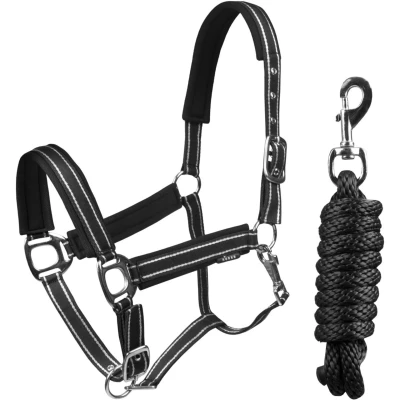 Abbildung von Horka Halfterset Deluxe Schwarz/Silber Shetland