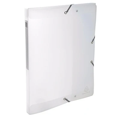 Abbildung von Exacompta 59870E Packung mit 4 Archivboxen Chromaline aus PP, 24 x 32 cm, Ideal für Ihre Dokumente in Format DIN A4, Rücken 25mm, transparent, Stück