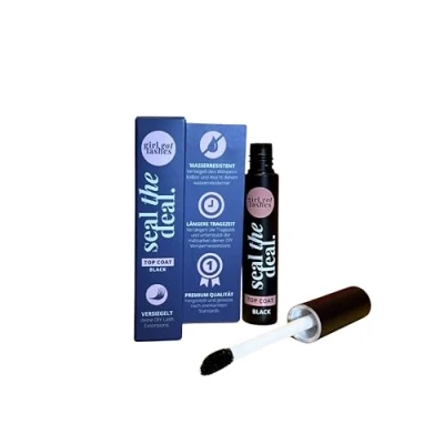 Abbildung von GirlGotLashes Seal the deal Topcoat schwarz für besonders gute Haltbarkeit deiner Wimpernextensions MADE IN GERMANY