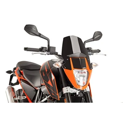 Abbildung von Puig 6009N Windschutzscheibe Cockpitverkleidung für KTM 690 Duke/R 2012 2014, Schwarz, Medium