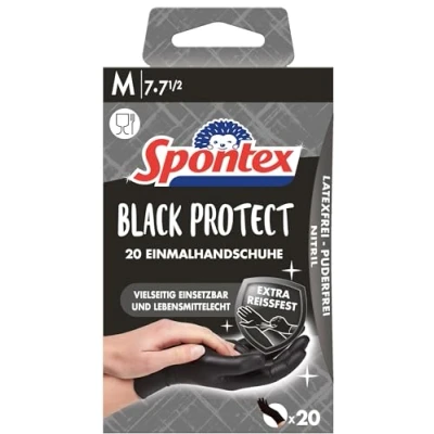 Abbildung von Tex Handschuh Black Protect 12969087 Gr. 7 schwarz 20 Stück