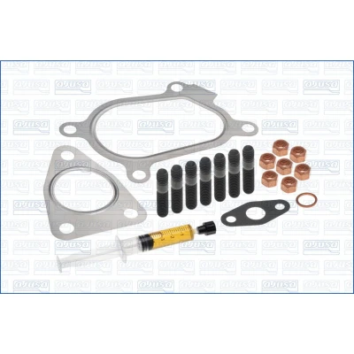 Abbildung von AJUSA JTC11238 Montagesatz, Lader with studs, syringe oil mit Dichtungen Montageanleitung RENAULT: TRAFIC 2 Bus