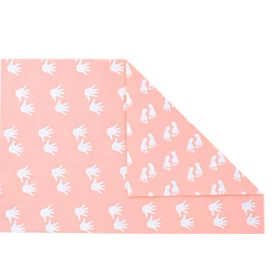 Abbildung von STAR Geschenkpapier 70cm x 2m Rolle Hände Füße rosa doppelseitig