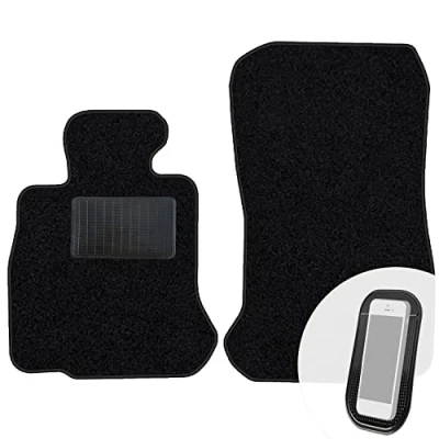 Abbildung von moto MOLTICO Vorne Fußmatten Auto Velours Autoteppiche Schwarz Automatten Set 2 teilig passend für BMW Z4 E85 2002 2008