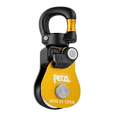 Abbildung von Petzl, Spin S1 Open, Hocheffiziente Riemenscheibe Mit Drehscheibe, Gelb, U, Unisex Adult