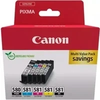 Abbildung von Canon PGI 580/CLI 581 BK/CMYK 5 farbig Druckerpatrone Multipack