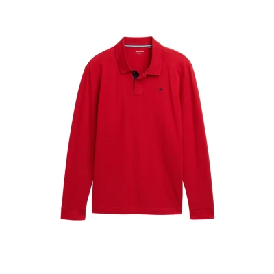 Abbildung von TOM Tailor Basic WITH Contrast Poloshirt, Herren, Größe: XXL, Samba red