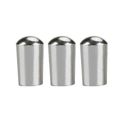 Abbildung von Dilwe 3 x Gitarren Schalterspitzen, Kupfer, Wege Kippschalter, Spitzenkappe, kompatibel mit LP EPI E Gitarre (3,5 mm Silber)