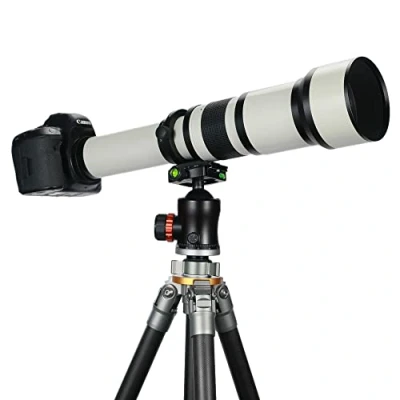 Abbildung von JINTU 650 1300mm f/8 HD Manuelles Teleobjektiv Zoomobjektiv für Canon 400D 1300D T8i T7 T7i T6 T6I T5I T5 SL2 4000D 2000D 850D 90D 5D4 D3100 D3200 D3500 D5100 D5200 D850 D7500 D5600 D3400 D7200 D5500