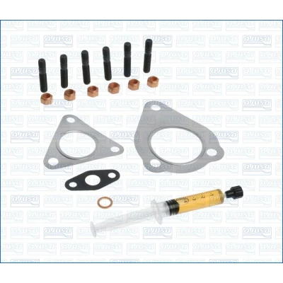 Abbildung von AJUSA JTC11055 Montagesatz, Lader with studs, syringe oil mit Dichtungen Montageanleitung AUDI: A4 B6 Avant, B7 A6 C5 Avant