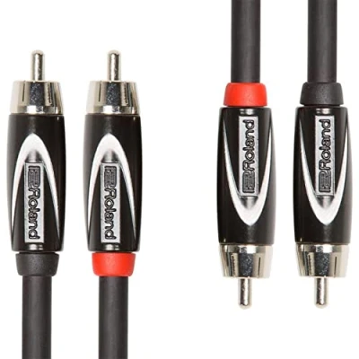 Abbildung von Roland Black Serie Dual Verbindungskabel Cinch, Länge: 3m RCC 10 2R2R