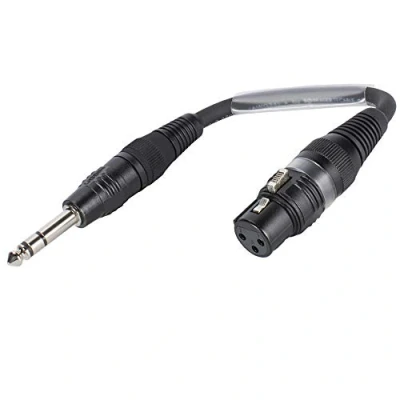Abbildung von Sommer Cable Adapterkabel 6,3mm Klinke 3 pol male auf XLR female 15cm HICON Stecker SGFGU0015 SW