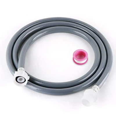 Abbildung von ilauke 2,5 m Zulaufschlauch Verlängerung, für Wasch und Spülmaschinenschlauch, Kaltwasser mit 6M PTFE Band, 3/4 Zoll