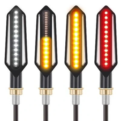 Abbildung von Kinstecks ​​4 STÜCKE Motorrad Blinker Fließende Tagfahrlicht Bremslichter 12 V für