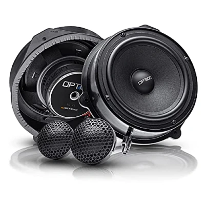 Abbildung von OPTION Heck Lautsprecher Set kompatibel mit Audi A3 8P 100% Plug &amp; Play System 60 Watt RMS, 3 Ohm, 91 dB Wirkungsgrad inklusive Dämmung